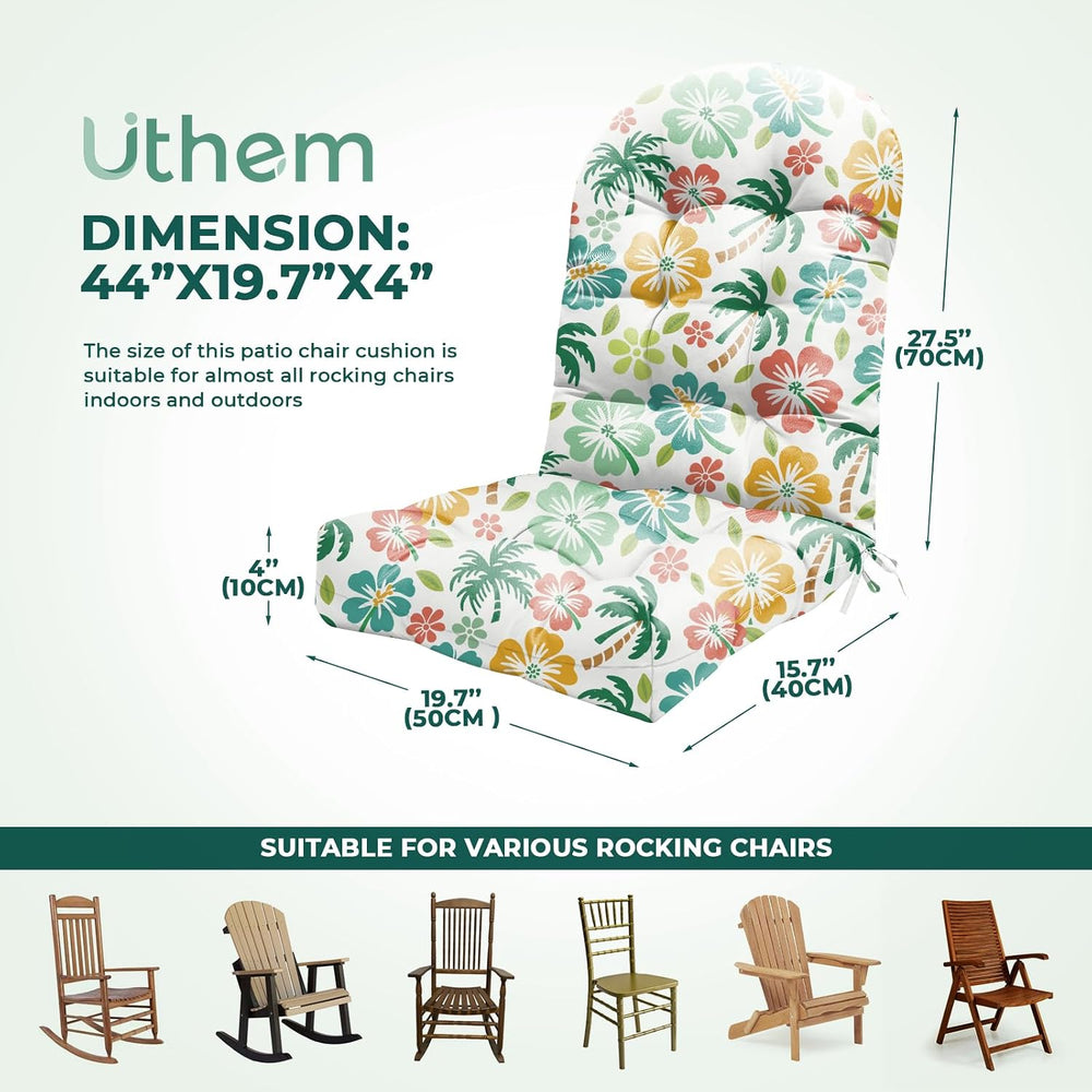 Adirondack Chair Cushion Waterproof Indoor Outdoor Rocking Chair Cushion 44 I...