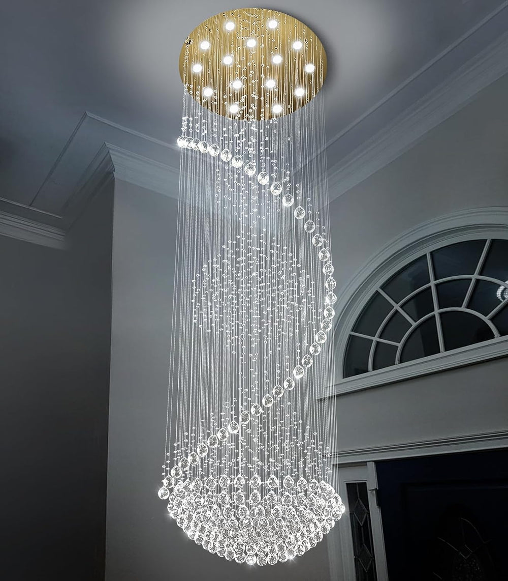 D40'' x H120'' Crystal Chandelier High Ceiling Chandeliers fo...