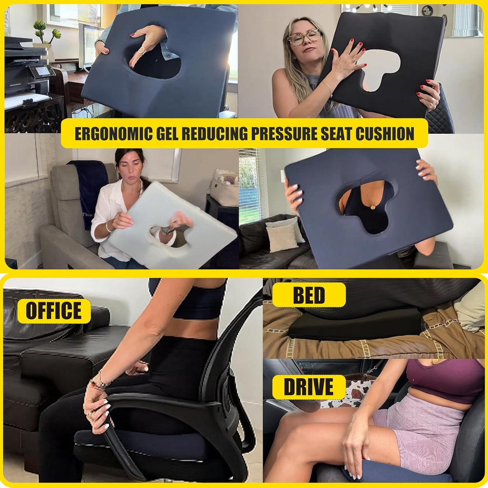 Gel Wheelchair Seat Cushion,Bed Sore Cushions for Butt,Gel Cushion for Pressu...
