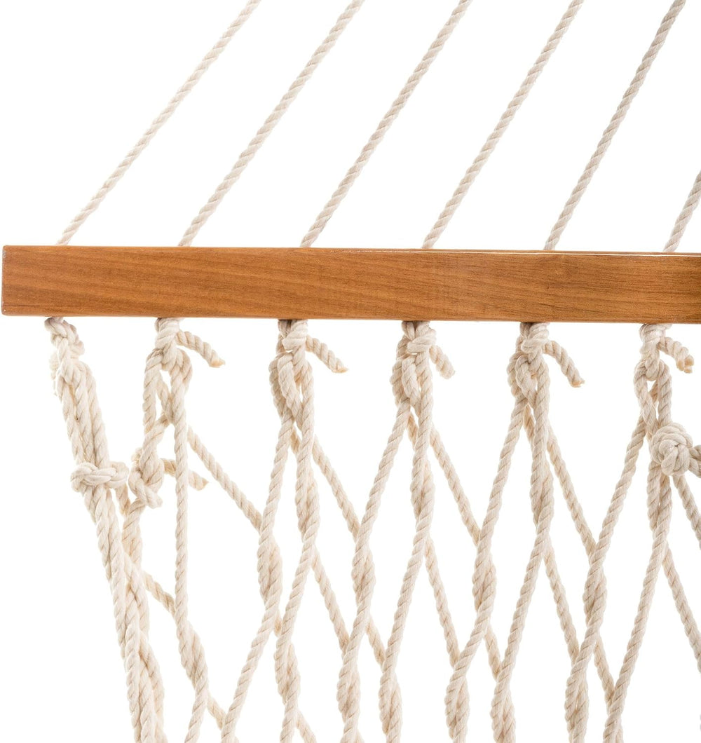 Original Pawleys Island Deluxe Oatmeal DuraCord Rope Hammock – 13 ft. x 65 in...