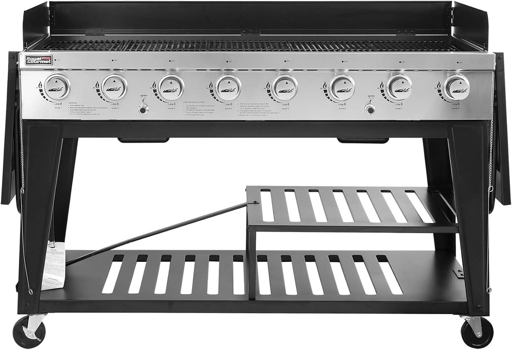 Royal Gourmet 8-Burner Gas Grill, 104,000 BTUs Liquid Propane Grill