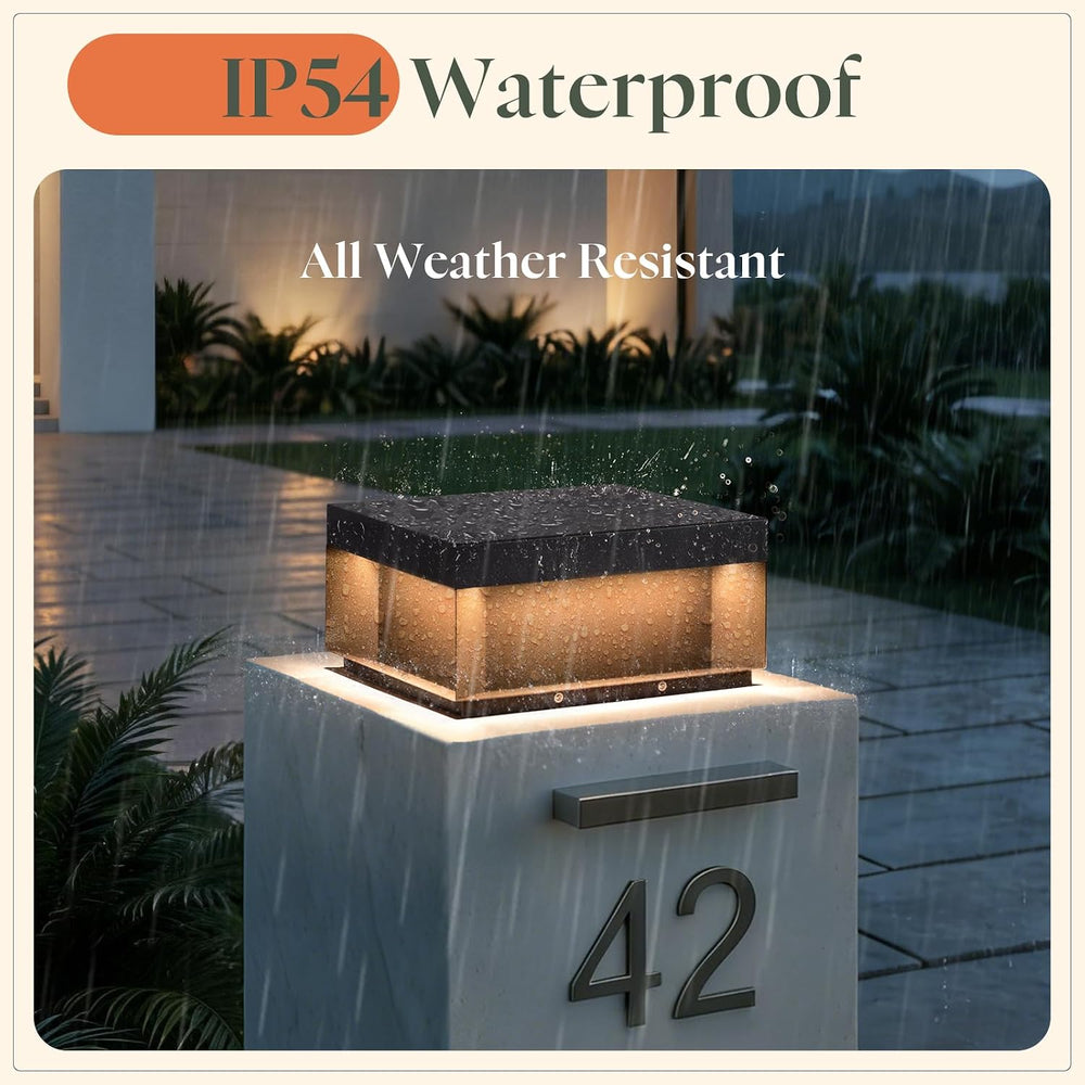 11.8'' Outdoor Post Lights Hard Wired, AC100-240V Outdoor Pillar Light