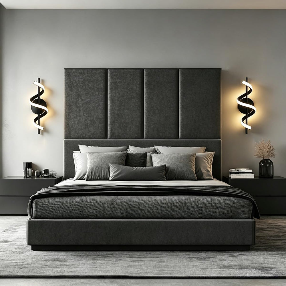 Black Wall Lights Modern Wall sconces Set of 2,Black Front Door Lamp