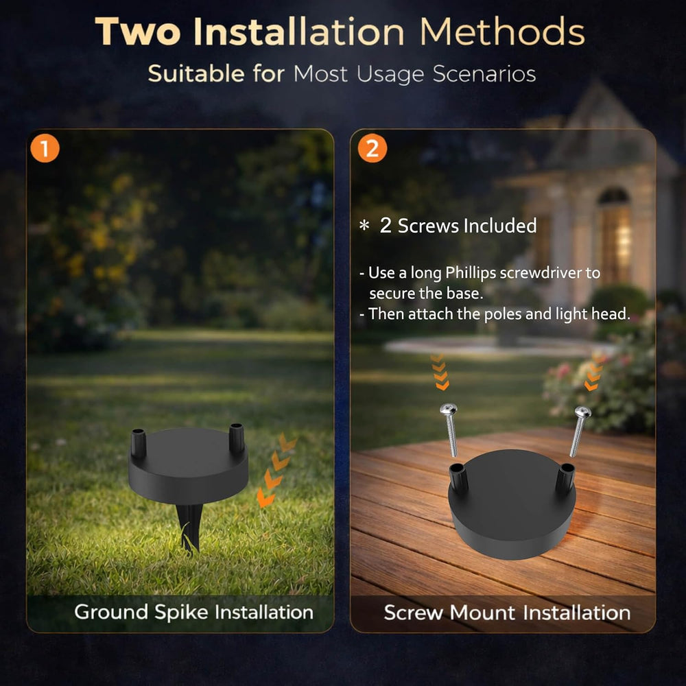 24" Solar Bollard Lights (4-Pack)