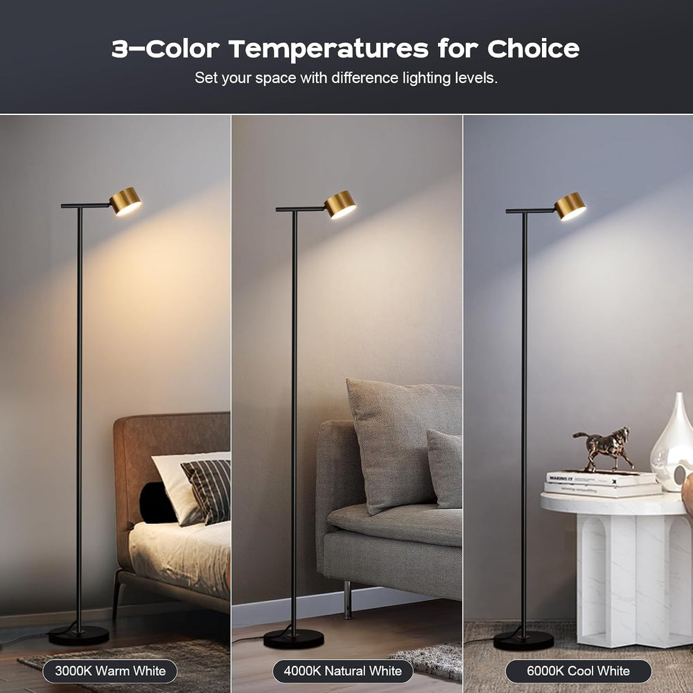 Floor Lamps for Living Room, 3 Color Temperatures Floor Reading Lamp with Fle...