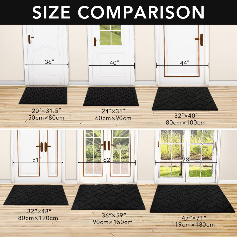 hicorfe Indoor Door Mat,Non Slip Door Mats,32"x48" Front Back Door ...
