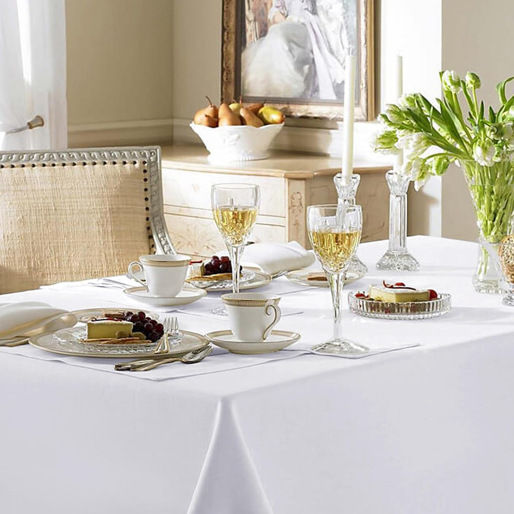Fitable 6 Pack White Table Cloths 70x120 Inch for 6-8 Ft Rectangle Tables