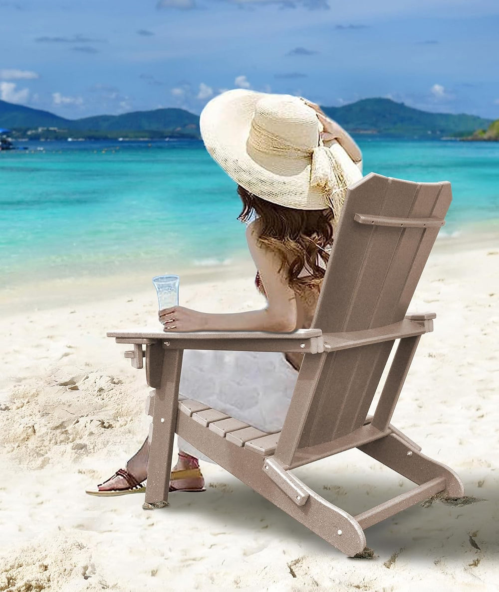 GARDENSTAR Adirondack Chair Oversized Folding Adirondack Chairs Recyclable HD...