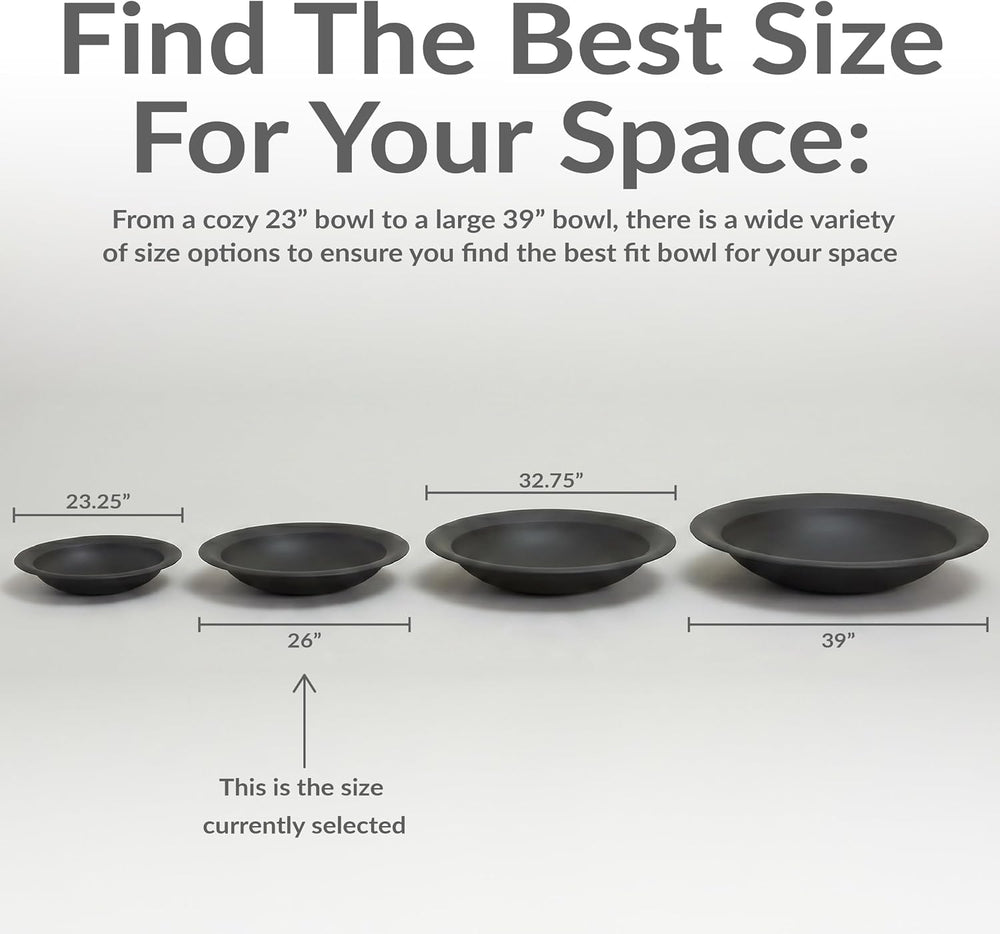 Sunnydaze Outdoor Fire Pit Bowl Replacement Insert, Round, Steel, Black