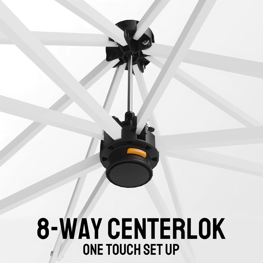 CROWN SHADES 10 x10 Commercial Pop Up Canopy Tent with 1 Side Wall, White