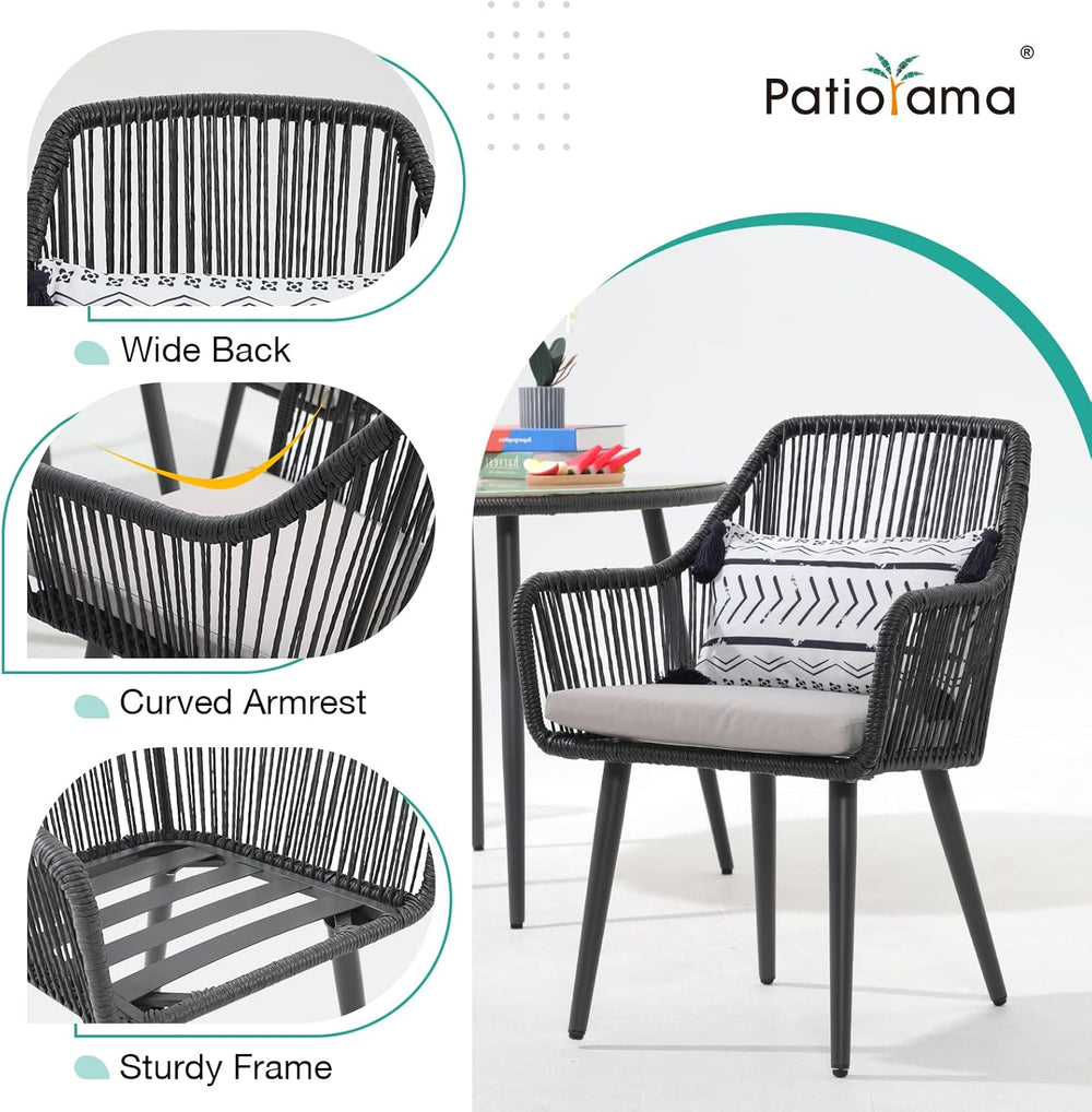 Patiorama 7 Piece Outdoor Dining Set, 55"-71" Wood Expandable Table...