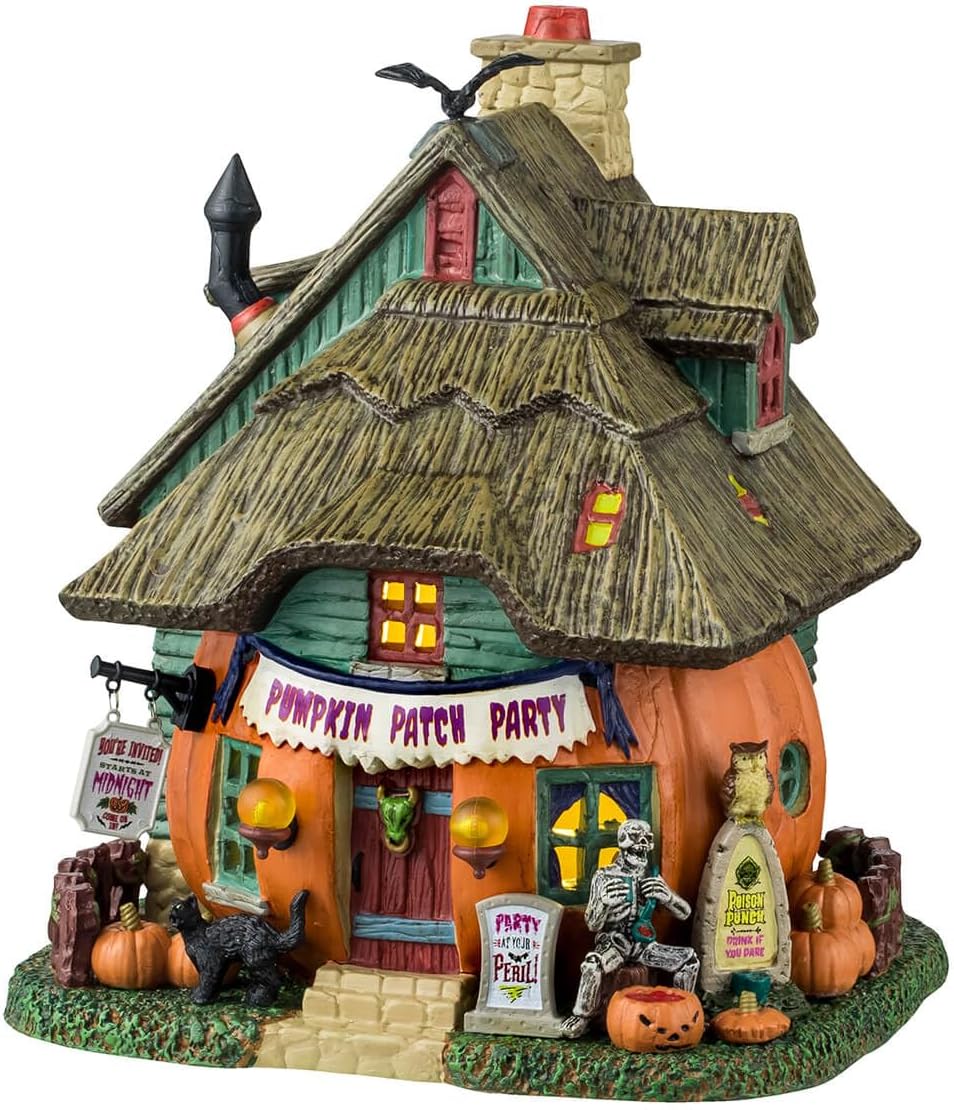 Lemax Pumpkin Patch Party Lighted Building, #45211 for Halloween Village