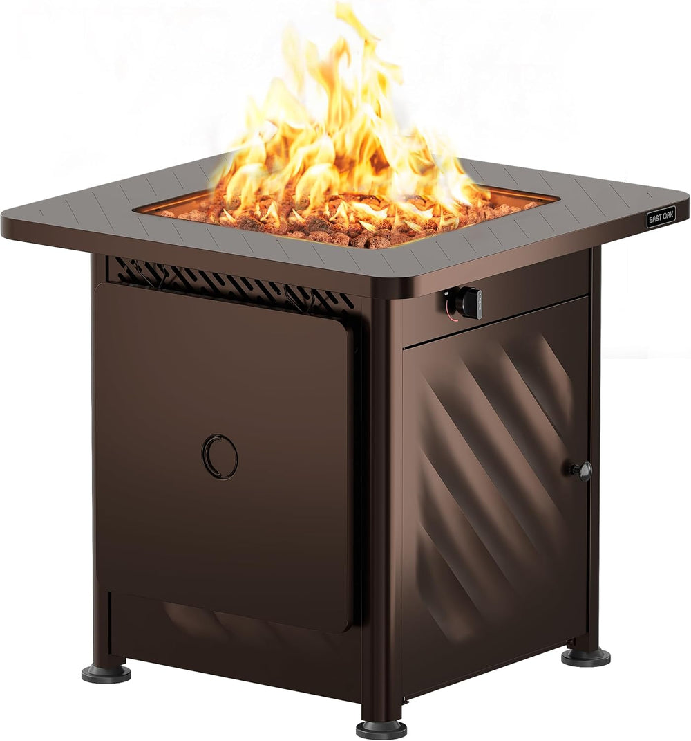 East Oak 28Inch Propane Fire Pit Table, 52,000 BTU