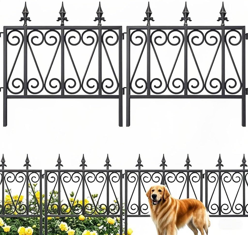 AMAGABELI GARDEN & HOME 5 Panels 24in(H)×10ft(L) 0.4 Inch Wire Diameter D...