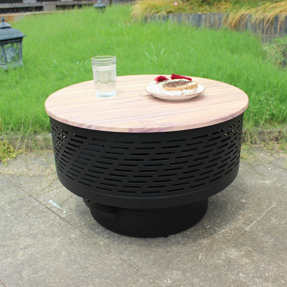 OutVue 26 Inch Wood Burning Fire Pits with Grill & Lid