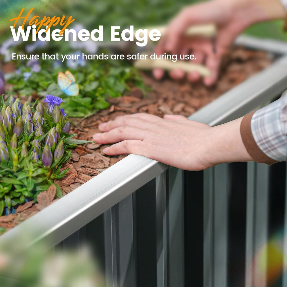 KING BIRD Raised Garden Bed Heightened for Deep-Rooted Plants 101x36x24 in