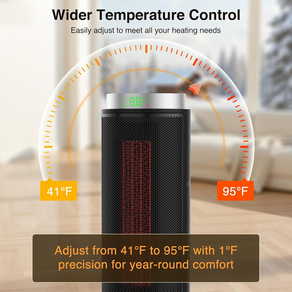 ZAFRO Space Heater, Ultra Quiet Portable Electric Heaters for Indoor Use with...