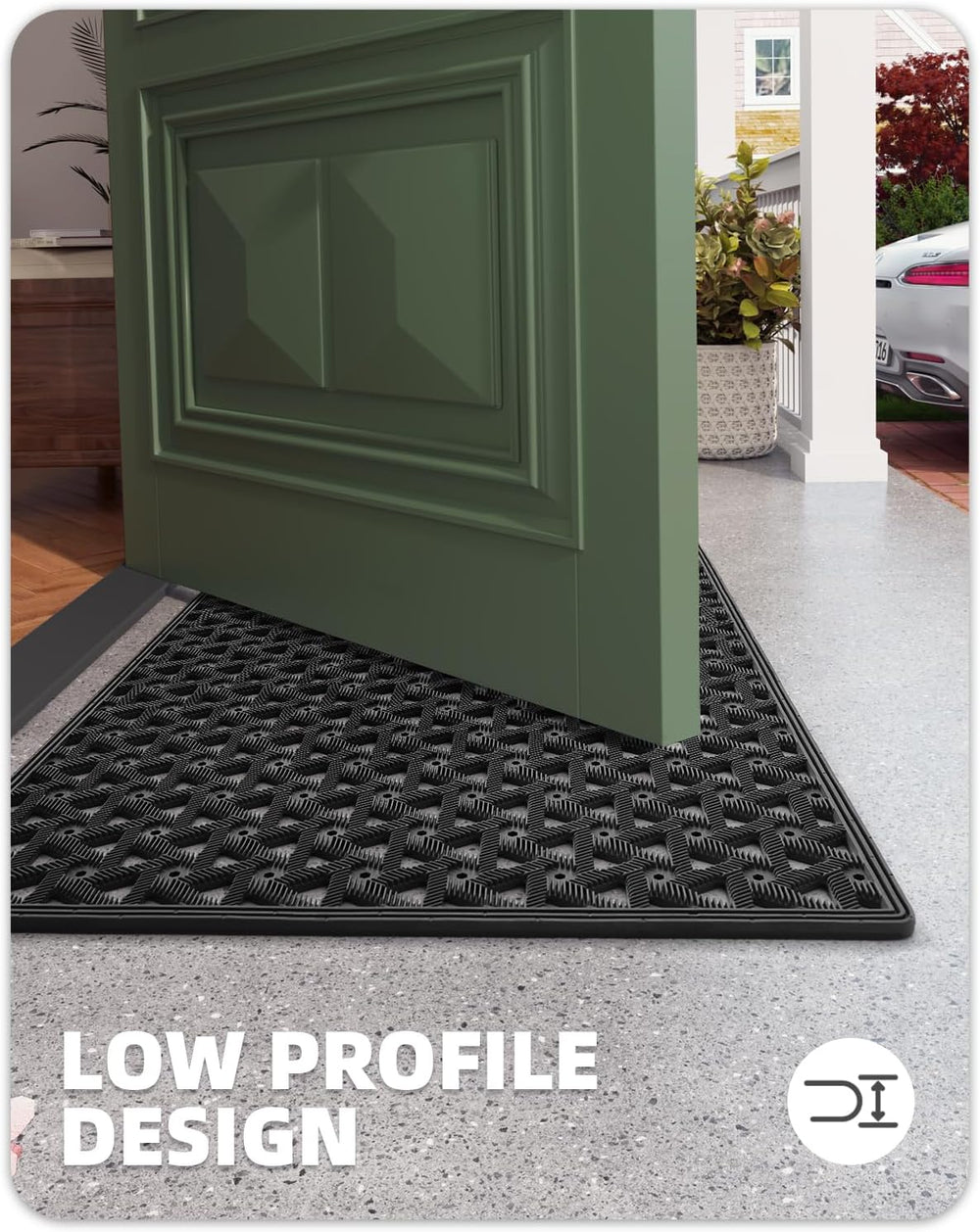 Color&Geometry Door Mat Outside Entrance with Drainage, 24"X36"...