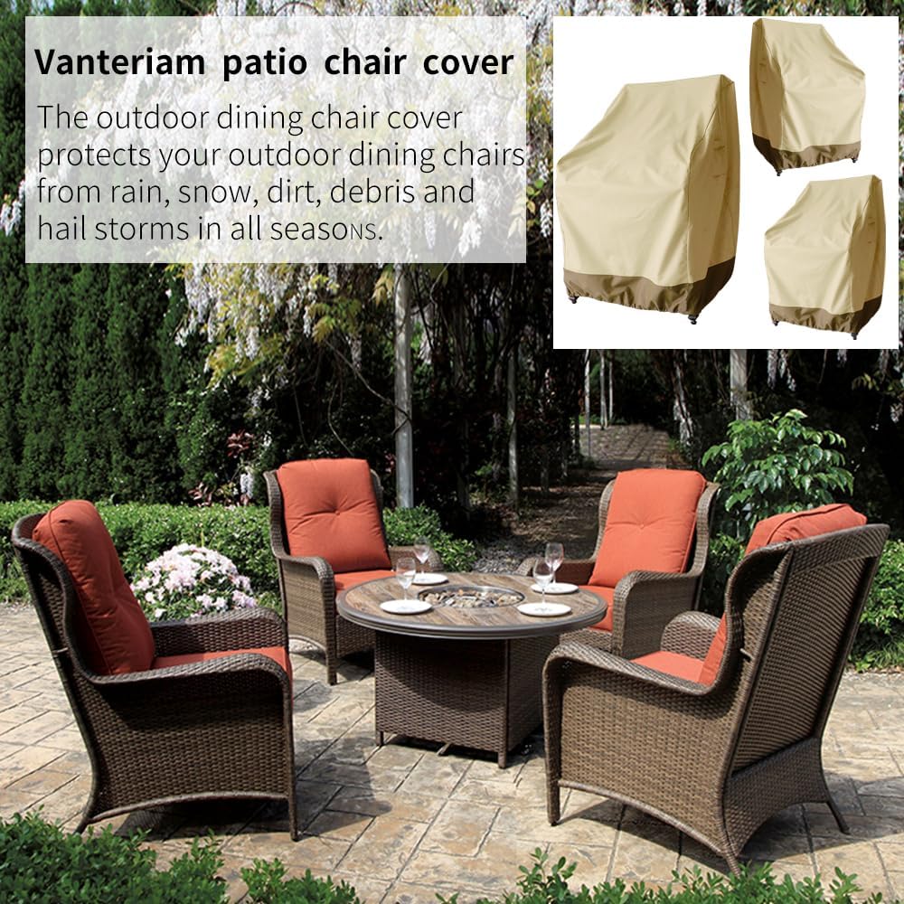 Outdoor High Back Chair Cover, Heavy Duty Waterproof Patio Swivel Chair Cover...
