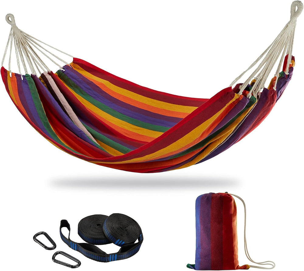 Brazilian Double Hammock with Tree Straps, Extra Large, 450 lbs Capacity
