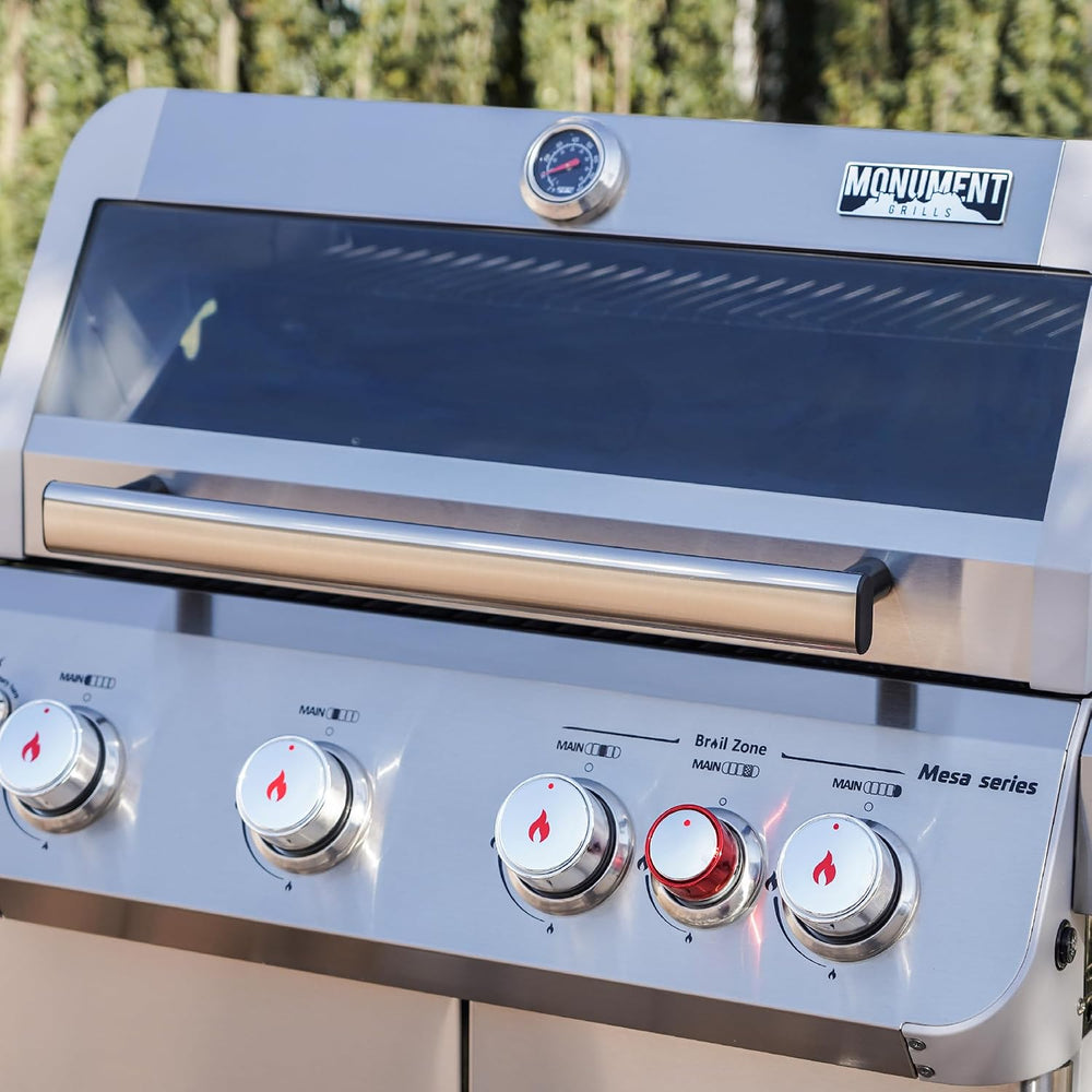 Monument Grills Mesa Series, 4+1 Outdoor Barbecue Stainless Steel Propane Gas...