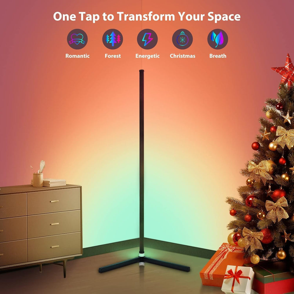 Corner Floor Lamp, 2 Pack LED Corner Lamp with App/Remote/Button Control, Sma...