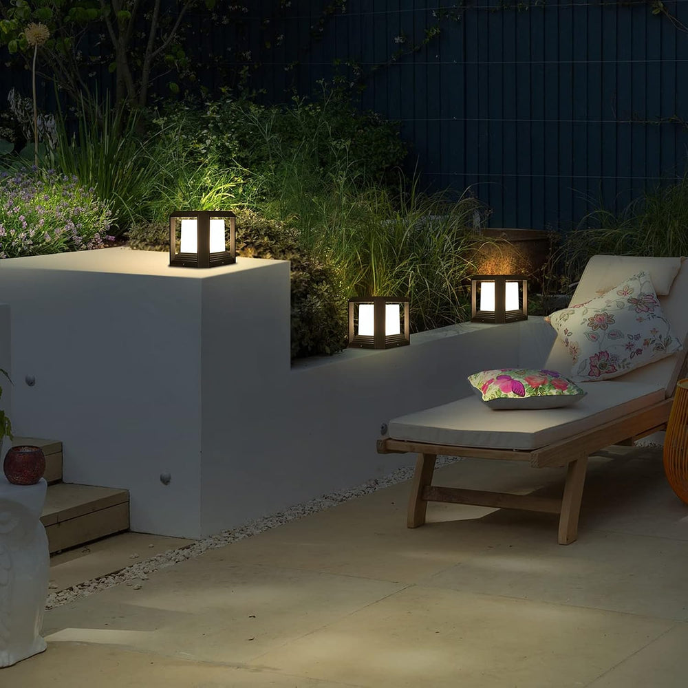 Hardwired LED Outdoor Post Light Waterproof Pillar Lamp