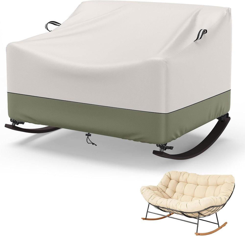 COSHNIBI Outdoor Papasan Rocking Chair Cover,Heavy Duty Waterproof Rocker Cov...