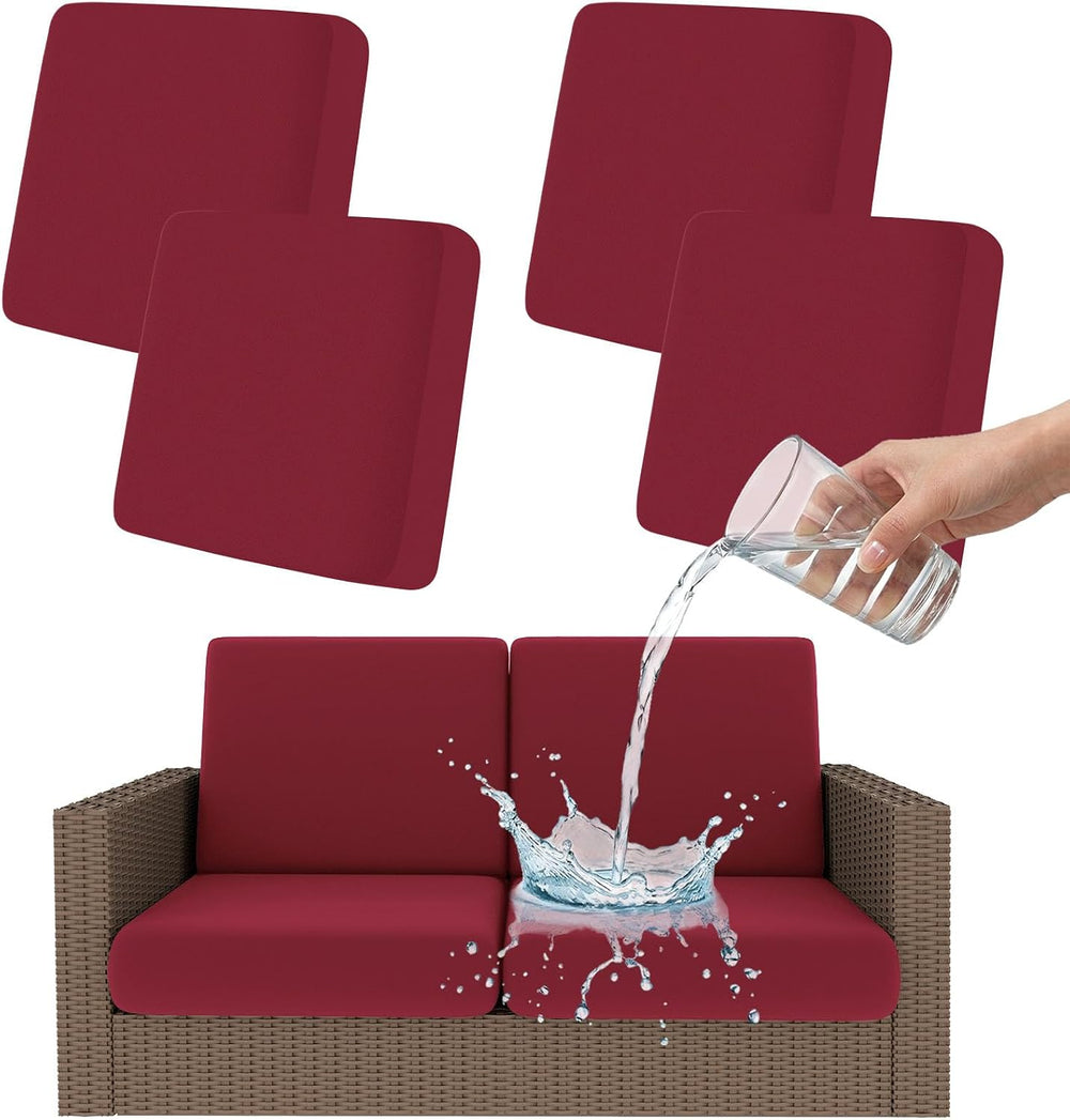 Smiry Waterproof Patio Cushion Covers, Stretch Outdoor Furniture Covers