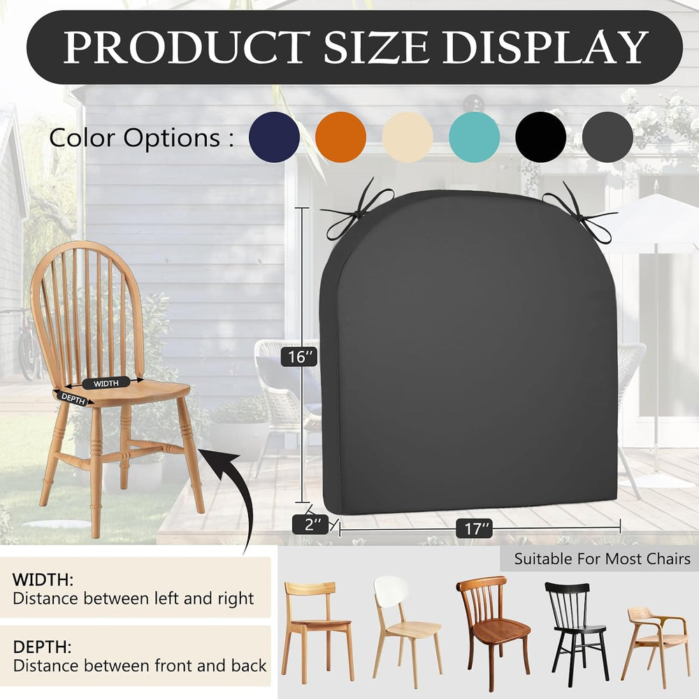 Outdoor Chair Cushions for Patio Furniture, 17X16X2” Patio Chair Cushions Set...