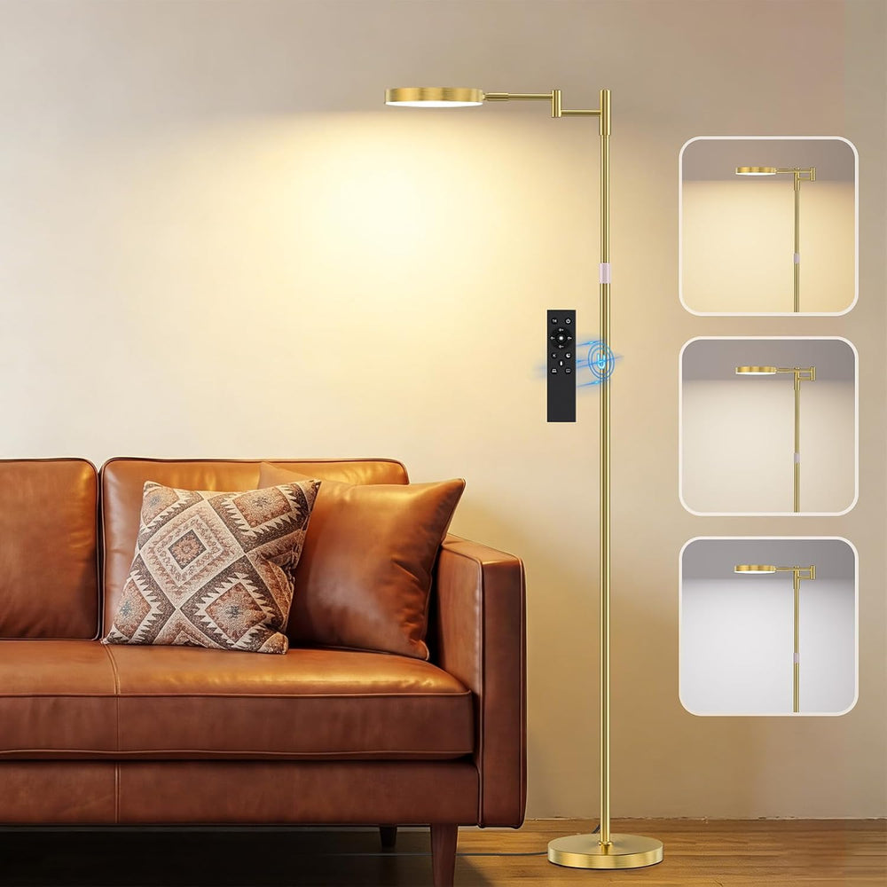 SIBRILLE LED Floor Lamp, 18W Bright Standing Lamp with Remote Control, Adjust...
