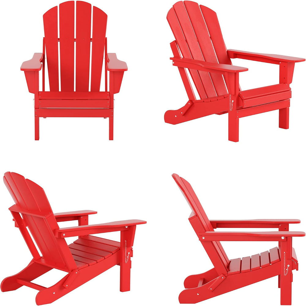WestinTrends Malibu Outdoor Lounge Chair Set, 4-Pieces Adirondack Chair Set o...