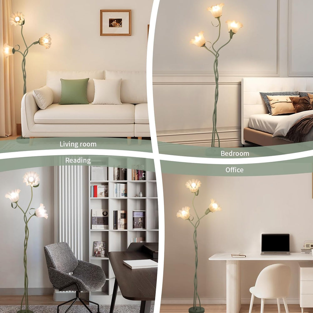 Flower Floor Lamp for Living Room, Tall Flower Reading lamp with Flexible Nec...