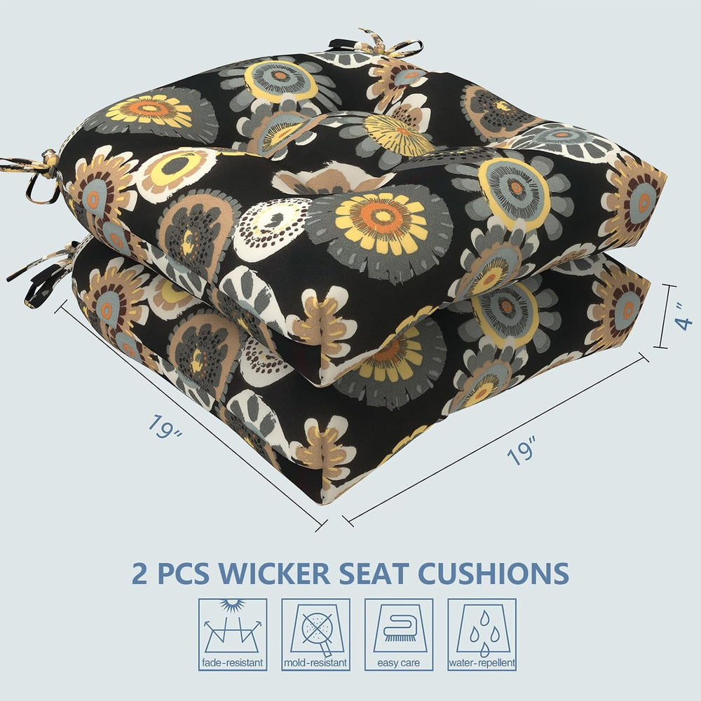 LVTXIII Outdoor Wicker Chair Cushions, 19"x19"x4" Patio Chair ...