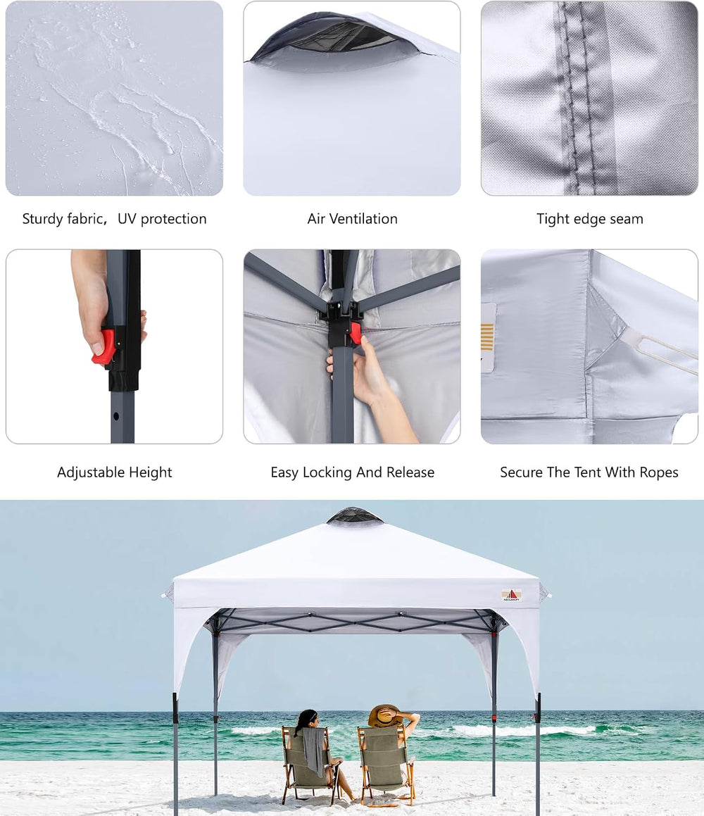 ABCCANOPY 10x10 Pop up Canopy Tent Instant Outdoor Shelter, White