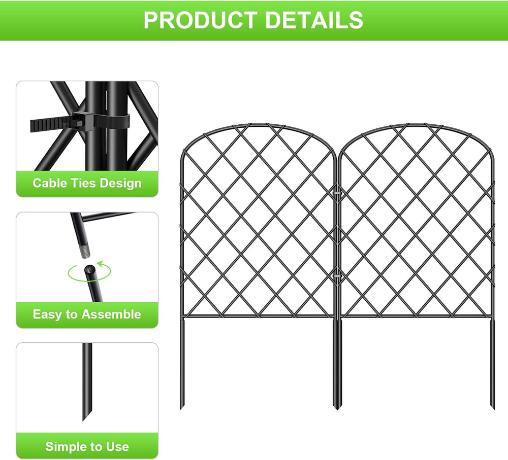 OUSHENG 25 Pack Decorative Garden Fence, Total 27ft(L) x 24in(H)
