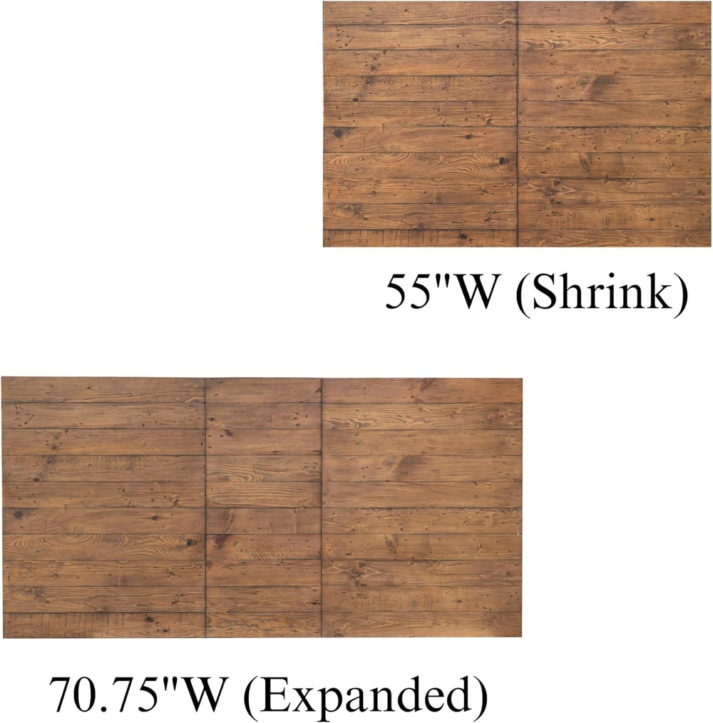 55-70.5" Extendable Dining Table Pine Expandable Dining Room Table for 4...