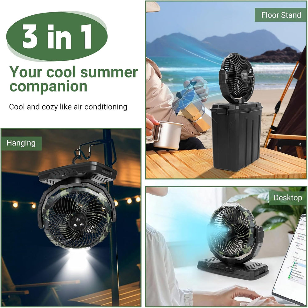 Portable Outdoor Misting Fan - Summer Must-Have 9L Water Tank 3 Levels Wind S...