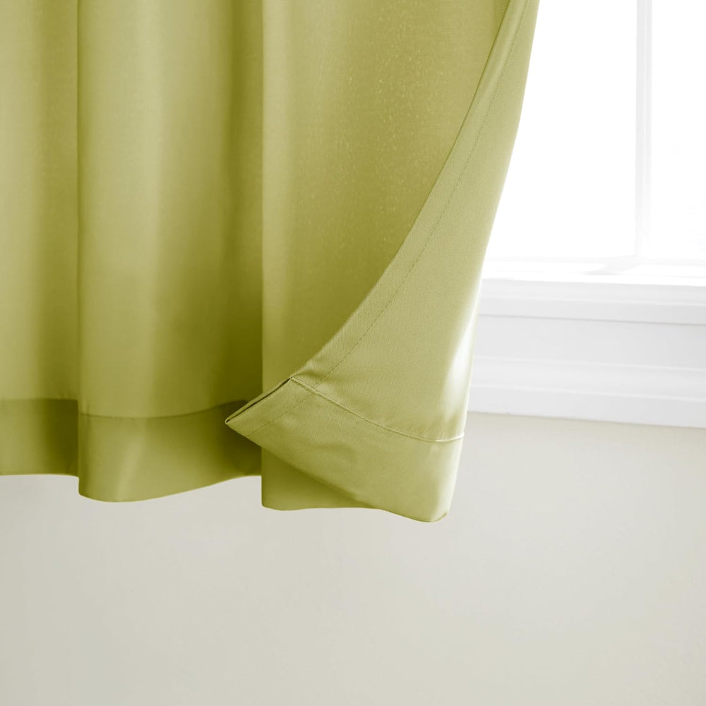 TOWN & COUNTRY BASICS Cabana Solid Heavyweight Indoor Outdoor Curtains, L...