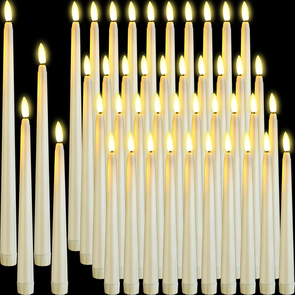Rossesay 48 Pcs Flameless LED Taper Candles Battery Operated Candles 4 Sizes ...
