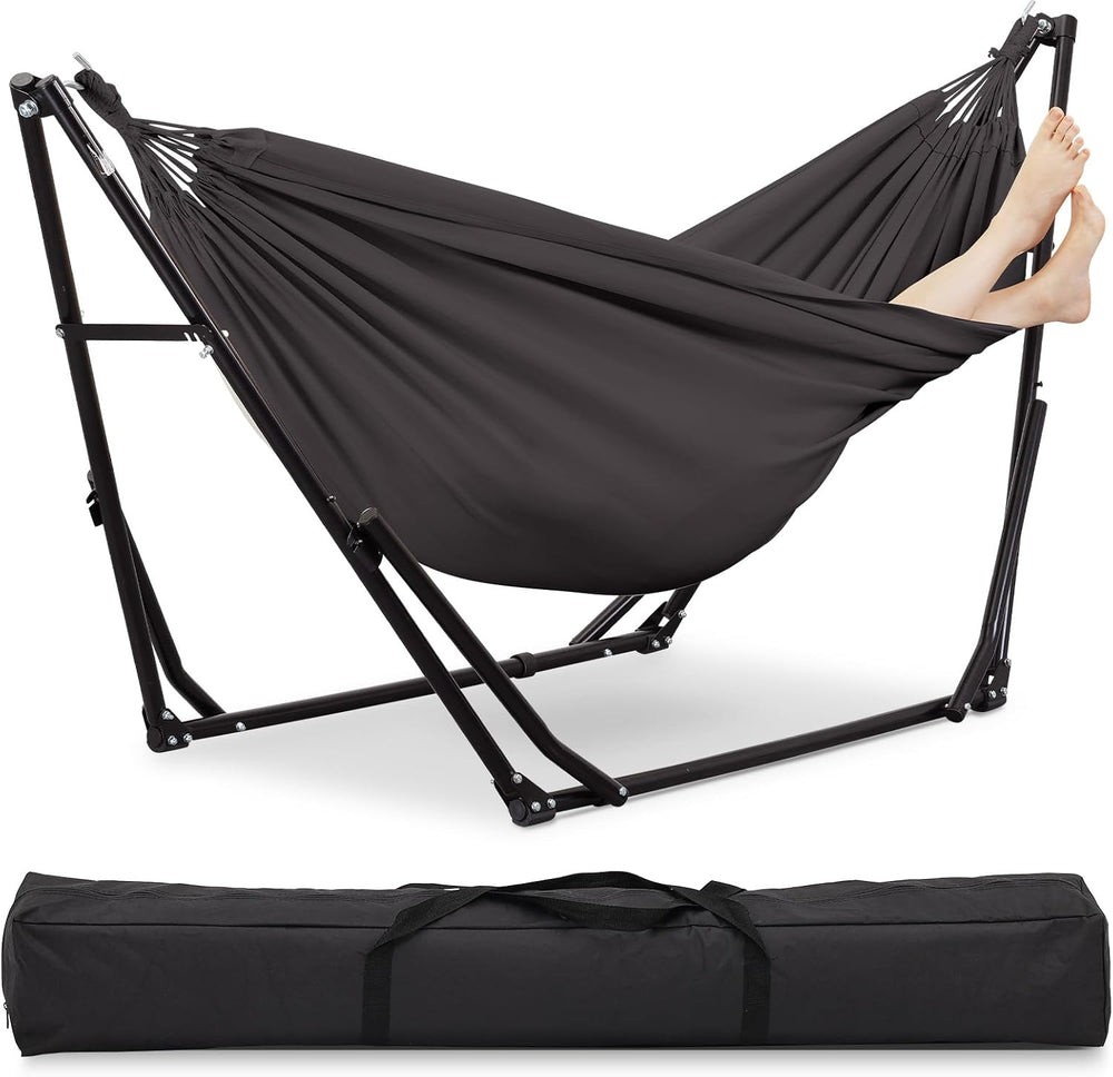 2 in 1 Hammock with Stand, Outdoor Hammock Swing Chair with Portable Heavy Du...