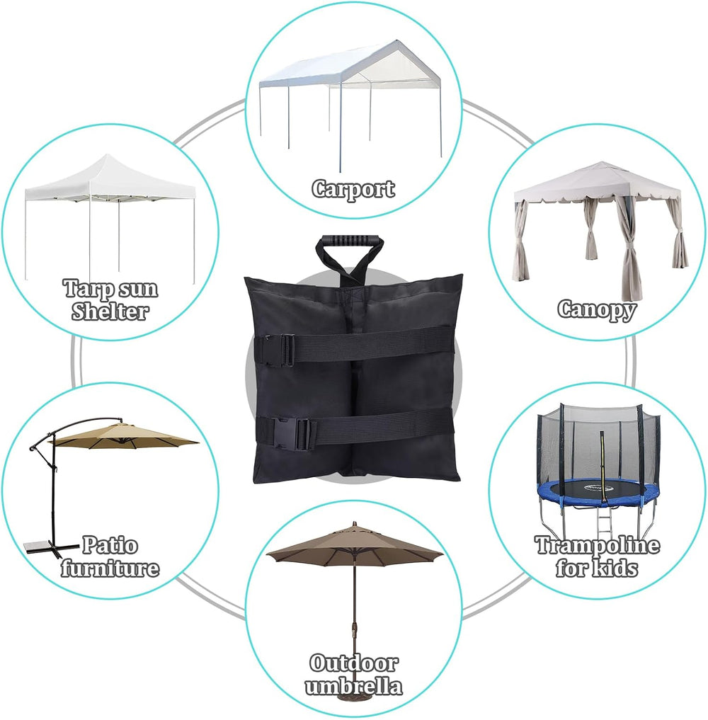 Extra Large 240LBS Sand Bags for Canopy Wide Legs with Inner Plastic Bag