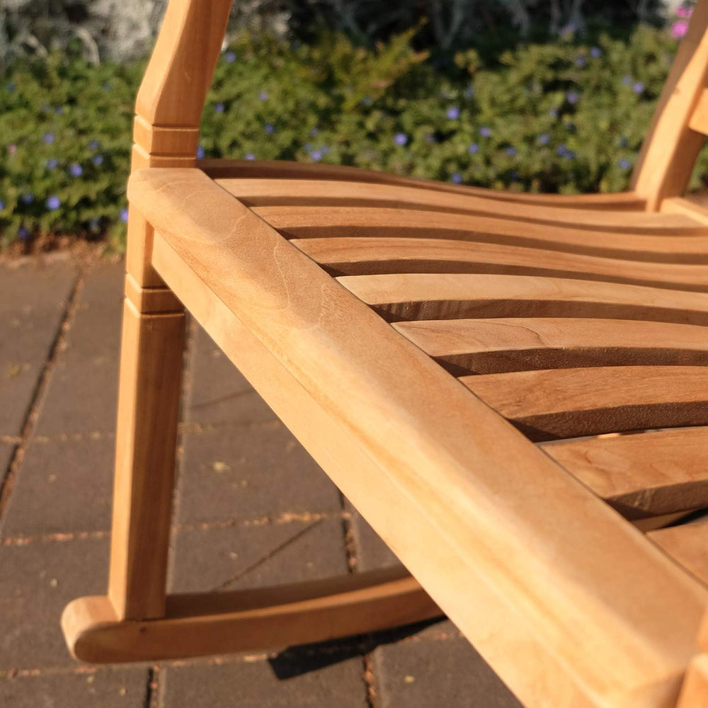 Cambridge Casual Arie Teak Wooden Rocking Chair, Durable Outdoor Rocker for P...