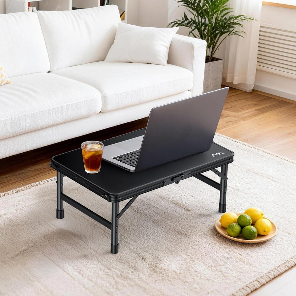 Anbte 2 ft Small Folding Table, 3 Adjustable Height for Camping, 23" X 1...