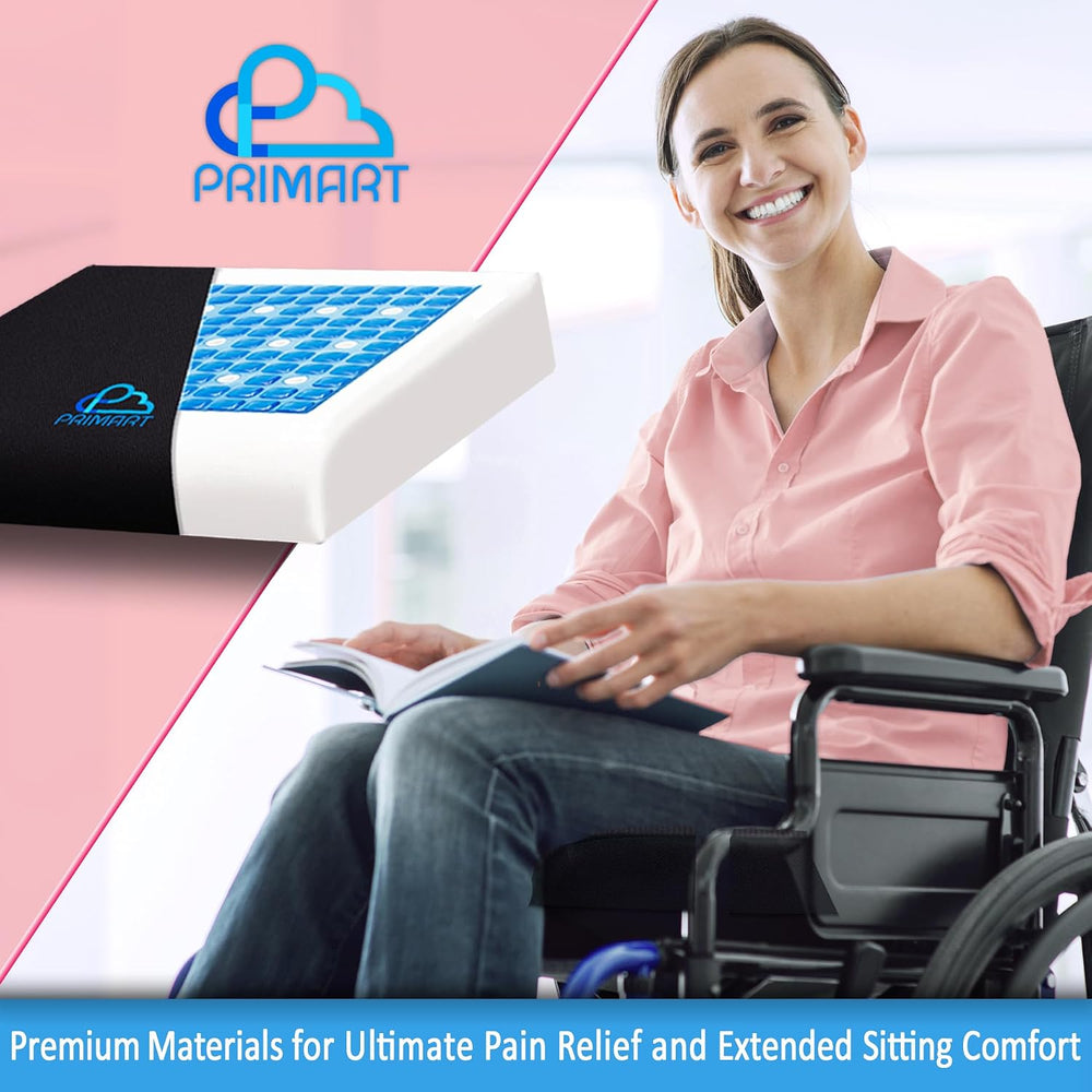 Premium Large Gel Seat Cushion, Memory Foam Seat Cushion for Recliner, Wheelc...