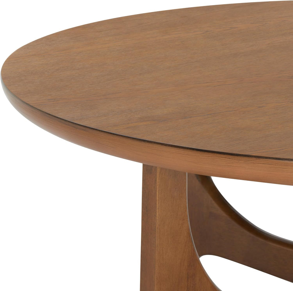 SAFAVIEH Furniture - Sasha Wood Coffee Table - Medium Oak - Wood - Modern Rou...