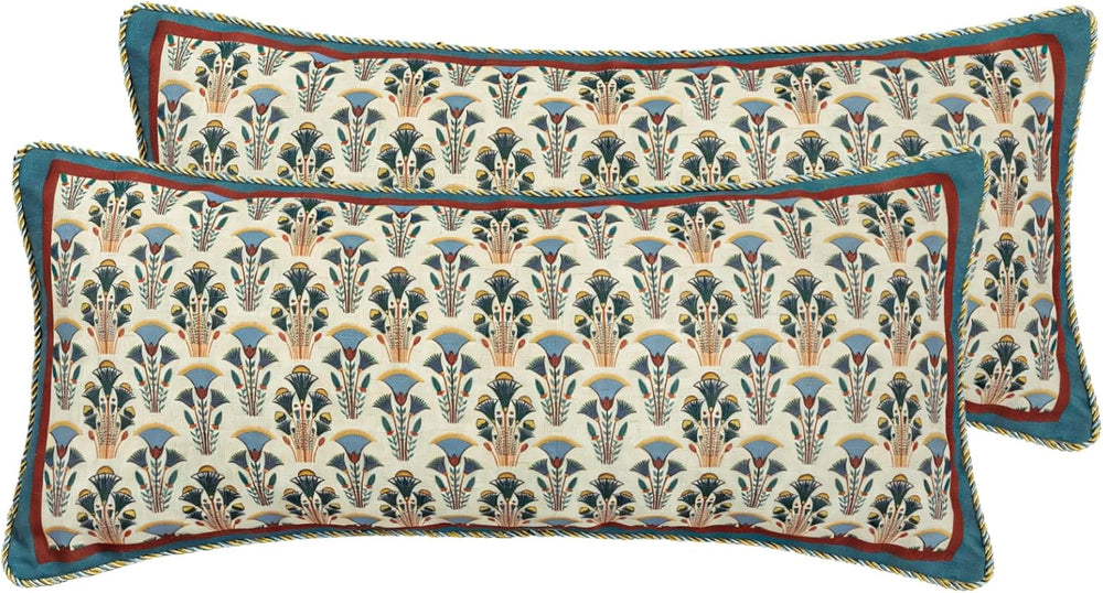 patdrea French Vintage Linen Throw Pillow Cover,12"x28",Set of 2-We...