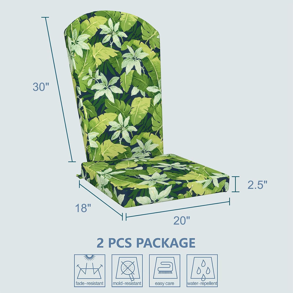 LVTXIII Adirondack Chair Cushions 48x20x2.5 Inch, Water Repellent, Fade Resis...