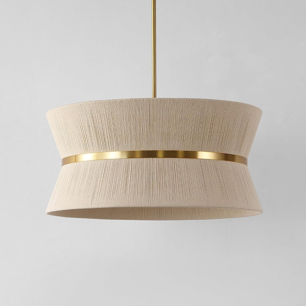 SAFAVIEH Lighting Collection – Alma Bleached Natural Rattan & Brass Gold ...