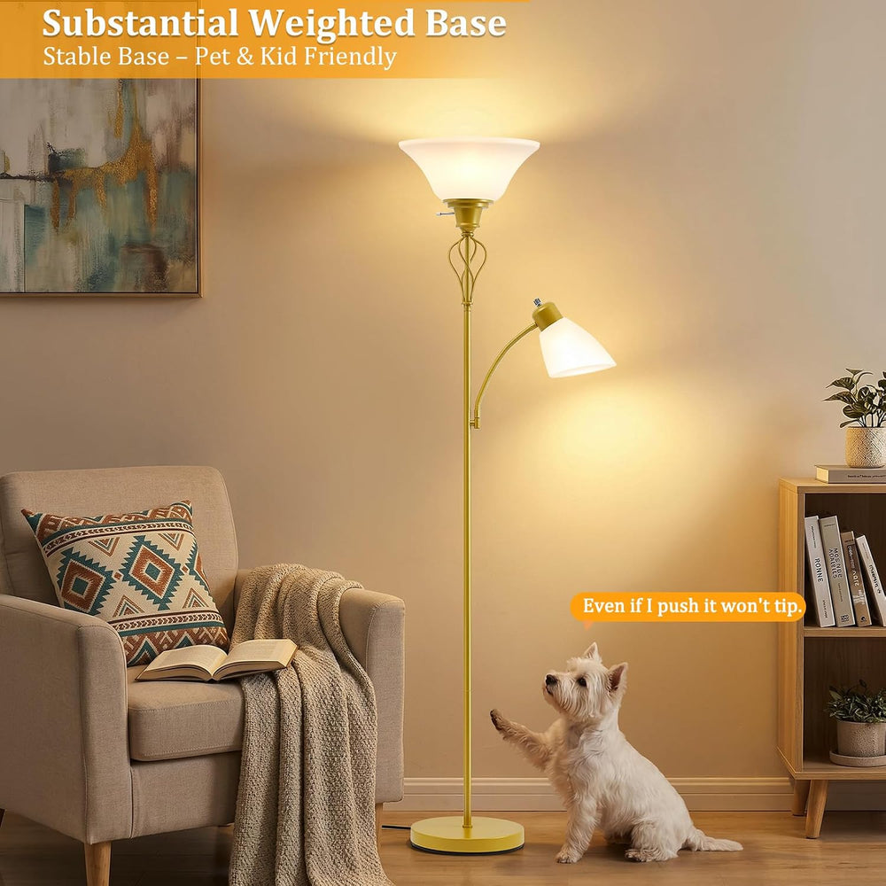 Floor Lamps for Living Room, 70" Tall Torchiere Floor Lamps, Plastic Shade